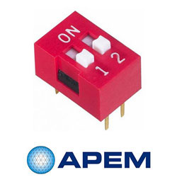 INTER DIP SWITCH APEM 12 CONTACTS  NDS