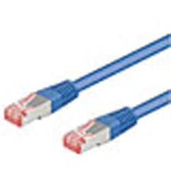 CORDON RESEAU FTP BLINDEE CAT6 BLEU 15M