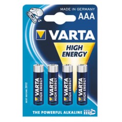 VARTA 4 PILES ALCALINES LR03 AAA 1,5V