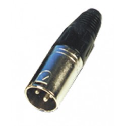 FICHE CORDON XLR MALE 3 POLES NICKEL