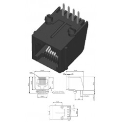 EMBASE MODULAR PLUG 4 POLES COUDEE