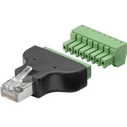 BORNIER RJ 45 MALE  8 PIN