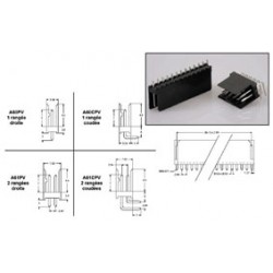 CONNECTEUR HE13/14 M. DROIT 1R/5C 2.54