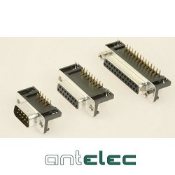 ANTELEC SUB-D MALE 9P CI COUDEE+HARPONS