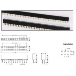 BARRETTES FEMELLE DROITE PAS 2,00mm 40C