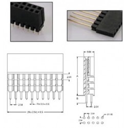 BARRETTE FEMELLE EMPILABLE SURELEVEES