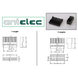 CONNECTEURS F. AUTO DENUDANT 2,54 2R/10C