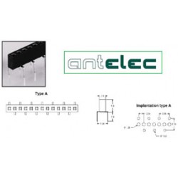 BARRETTE FEMELLE DROITE BAS 2.54 40C