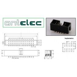 CONNECTEURS HE10 MALES CMS 2.54 10C