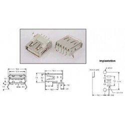 ANTELEC USB A FEMELLE COUDE CMS