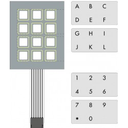 APEM CLAVIER A MEMBRANE 12 TOUCHES