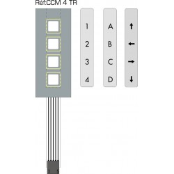 APEM CLAVIER A MEMBRANE 4 TOUCHES