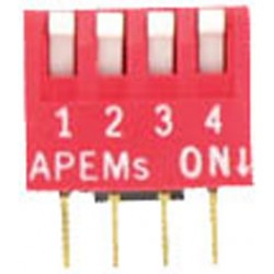 INTER DIP SWITCH PIANO APEM 4 CONTACTS