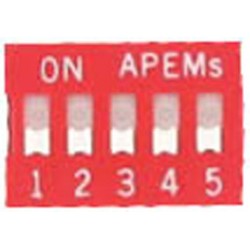 INTER DIP SWITCH APEM 5 CONTACTS