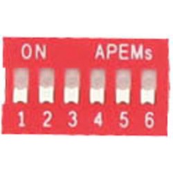INTER DIP SWITCH APEM 6 CONTACTS