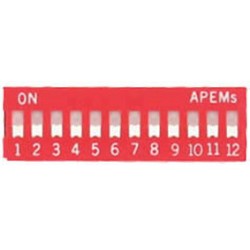 INTER DIP SWITCH APEM 12 CONTACTS
