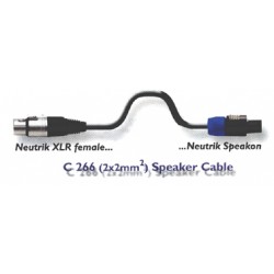 CORDON XLR FEMELLE / SPEAKON MALE 12m