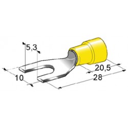 COSSES A FOURCHES 5 mm JAUNE