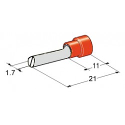 EMBOUTS DE CABLAGE ROND ROUGE