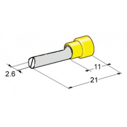 EMBOUTS DE CABLAGE ROND JAUNE