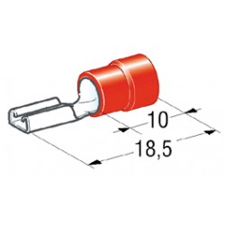 COSSES FEMELLE FASTON ROUGE 2,8x0,8mm