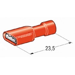 COSSES FEMELLE ISOLEE ROUGE 2,8x0,8mm