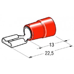 COSSES FEMELLE FASTON ROUGE 6,3x0,8mm