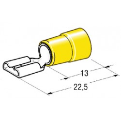 COSSES FEMELLE FASTON JAUNE 6,3x0,8mm