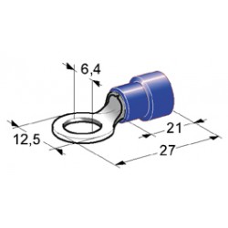 COSSES A PLAGE RONDE 5 mm BLEU