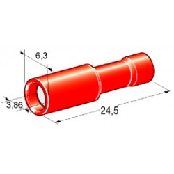 COSSES FEMMELLES CYLINDRIQUE ROUGE