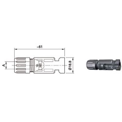 MULTICONTACT SOLAIRE FICHE FEMELLE 4MM