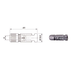 MULTICONTACT SOLAIRE FICHE MALE 6mm