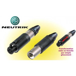 FICHE REVERSIBLE XLR 3 CONTACTS NEUTRIK