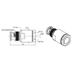 BNC 50OHMS A SOUDER  POUR CABLE 10+11mm