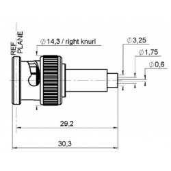 BNC 50OHMS A SERTIR  POUR CABLE  2,6mm