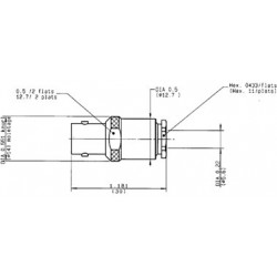 BNC 50OHMS A SERTIR  POUR CABLE  5mm