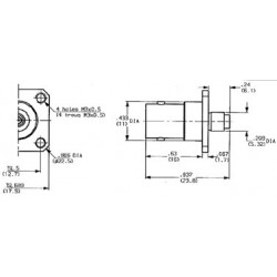 BNC 50OHMS A SERTIR  POUR CABLE  2,6mm