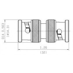 ADAPTATEUR BNC MALE / MALE DROIT 50 Ohms