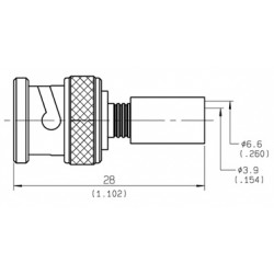 BNC 75OHMS A SERTIR POUR CABLE  6mm