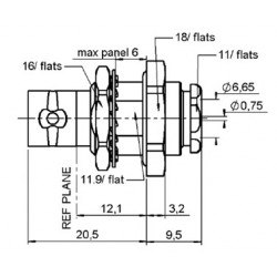 BNC 75 OHMS A SERTIR POUR CABLE  6mm