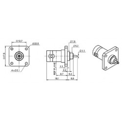 BNC 75 OHMS A SOUDER SUR FIL