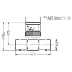 ADAPTATEUR BNC MALE/FEM./FEM. T 75 Ohms