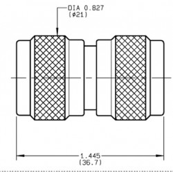 ADAPTATEUR N  MALE / MALE DROIT 50Ohm