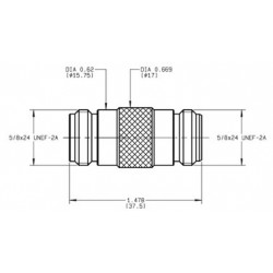 ADAPTATEUR N FEMELLE/FEMELLE DROIT 50Ohm