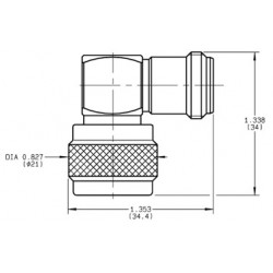 ADAPTATEUR N  MALE / FEMELLE COUDEE