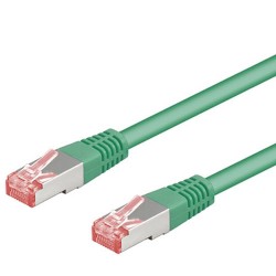 CORDON RESEAU FTP BLINDEE CAT6 VERT 1M