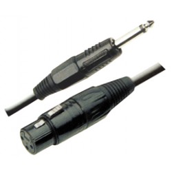 YELLOW CABLE XLR FEM/JACK MALE 10M