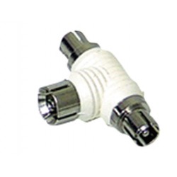 RACCORD TV 9mm EN TE FEM./MALE/MALE