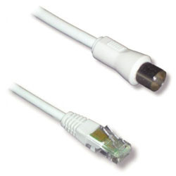 CORDON COAXIAL MALE / RJ45 MALE 2m