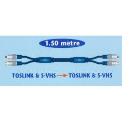 CORDON TOSLINK+S-VHS/TOSLINK+S-VHS 1.5m